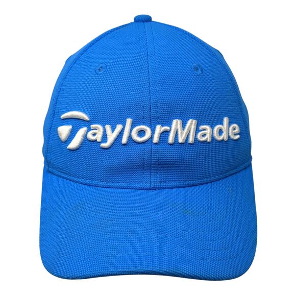 TaylorMade Strapback Baseball Cap Blue One Size Adjustable Embroidered Polyester - Picture 1 of 11